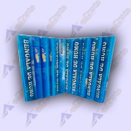 Bengala Humo De Cancha Fumigeno X5 (Azul)