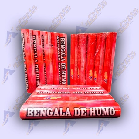 Bengala Humo De Cancha Fumigeno X5 (Rojo)